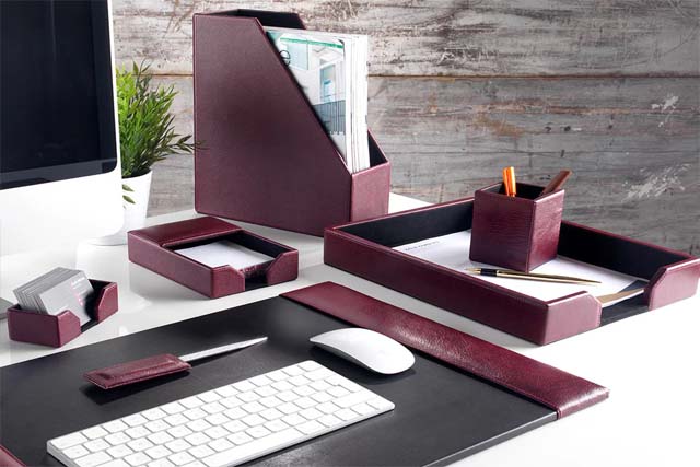 Leather Desk Organizer